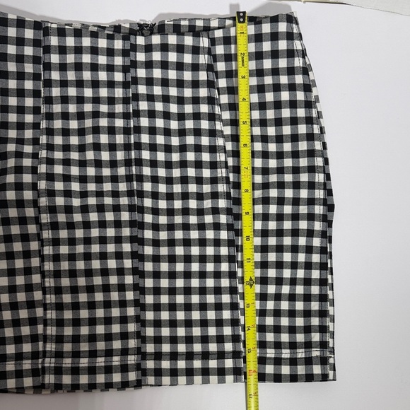 Free People Black and White Checkered Women's Skirt 8 - Picture 6 of 8